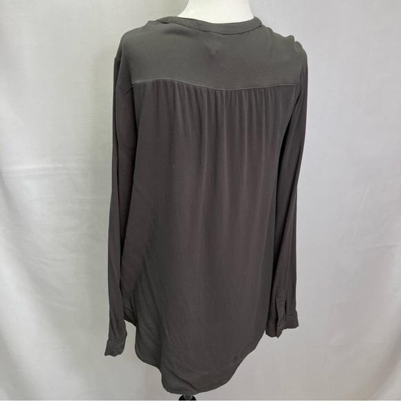 Gentle Fawn Grey Button Front Long Sleeve Blouse Top Size XS - Picture 10 of 12